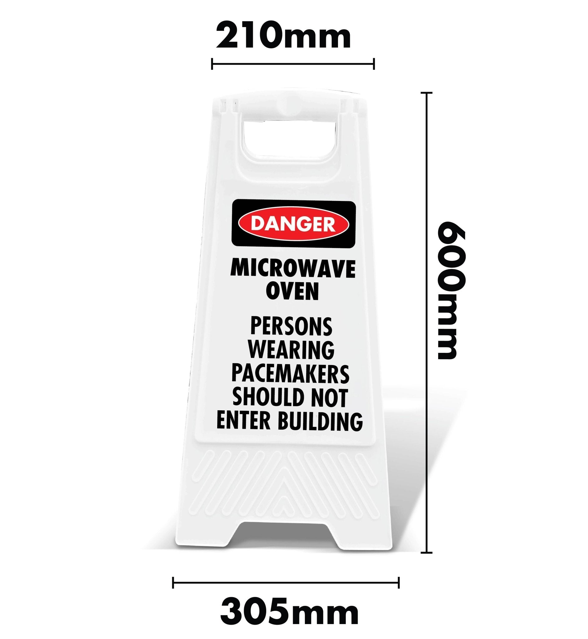 White A - Frame - Danger Microwave Oven - New Signs