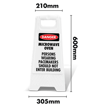 White A - Frame - Danger Microwave Oven - New Signs