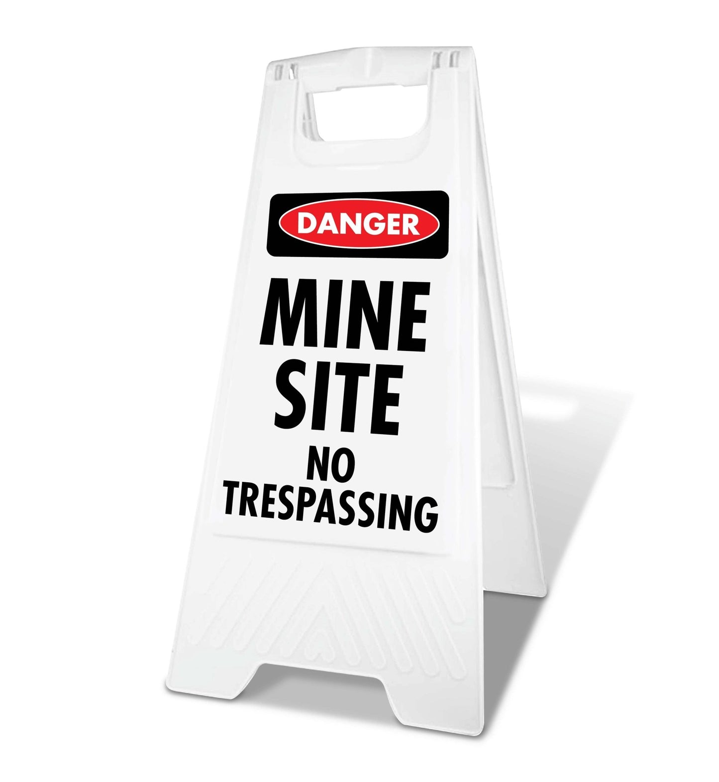 White A - Frame - Danger Mine Site No Trespassing - New Signs