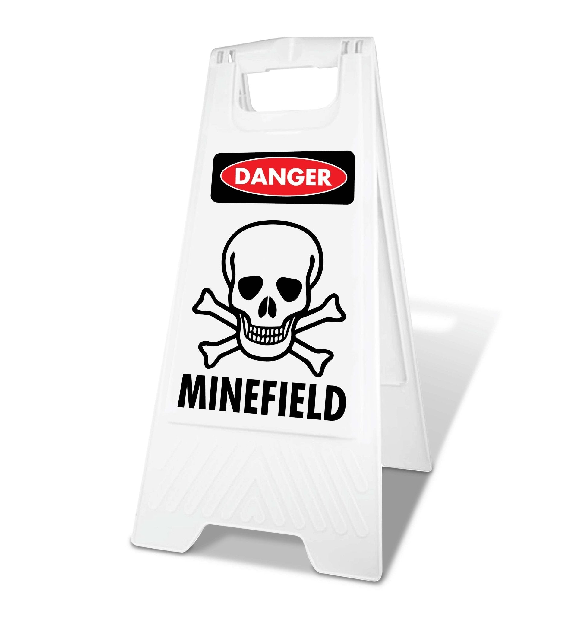 White A - Frame - Danger Minefield - New Signs