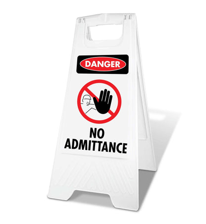 White A - Frame - Danger No Admittance - New Signs