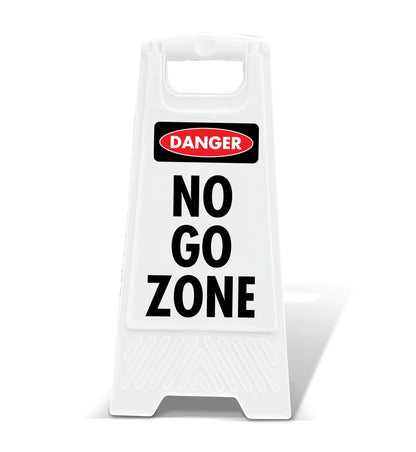 White A - Frame - Danger No Go Zone - New Signs