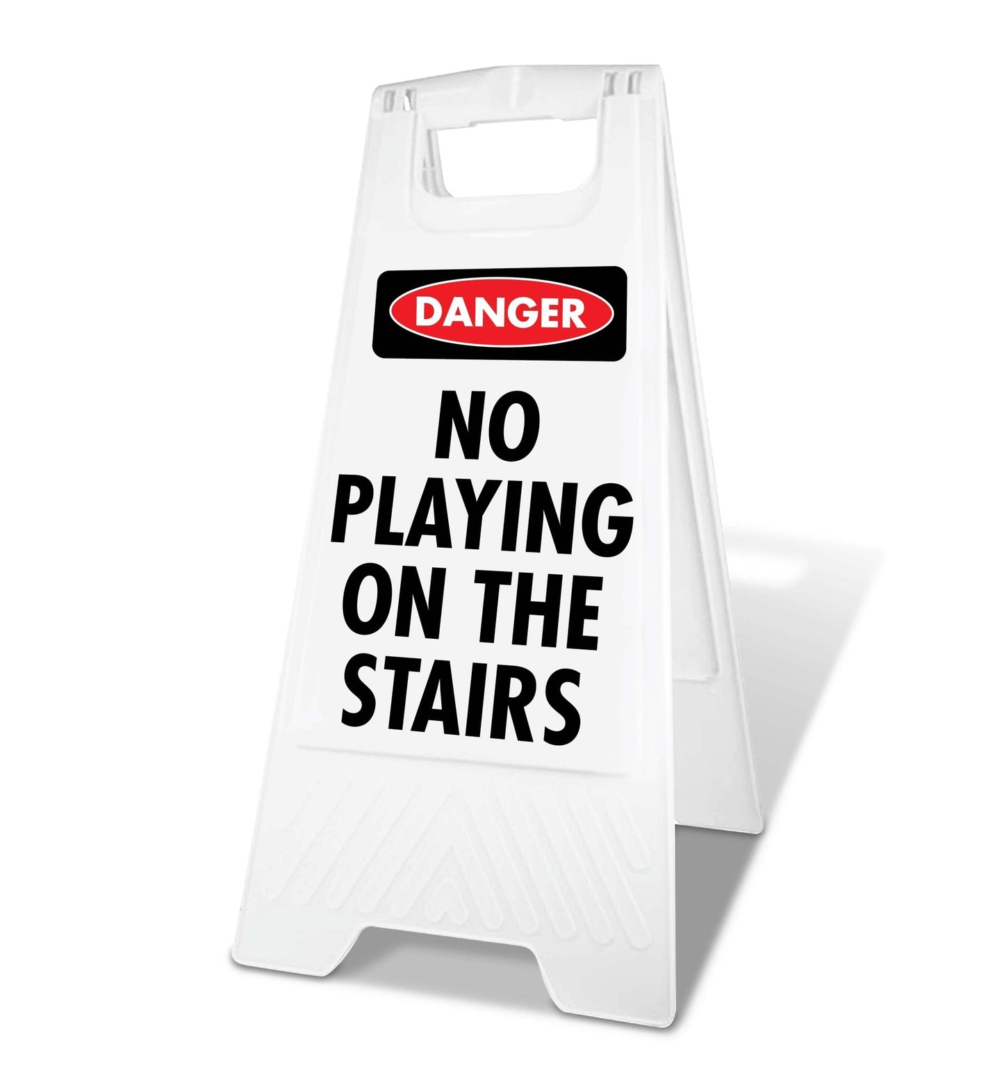 White A - Frame - Danger No Playing On The Stairs - New Signs