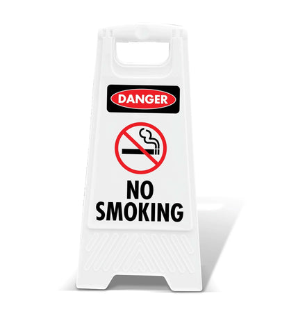 White A - Frame - Danger No Smoking - New Signs