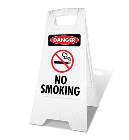 White A - Frame - Danger No Smoking - New Signs