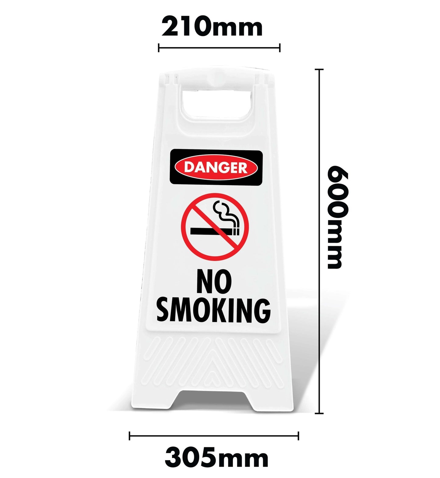 White A - Frame - Danger No Smoking - New Signs