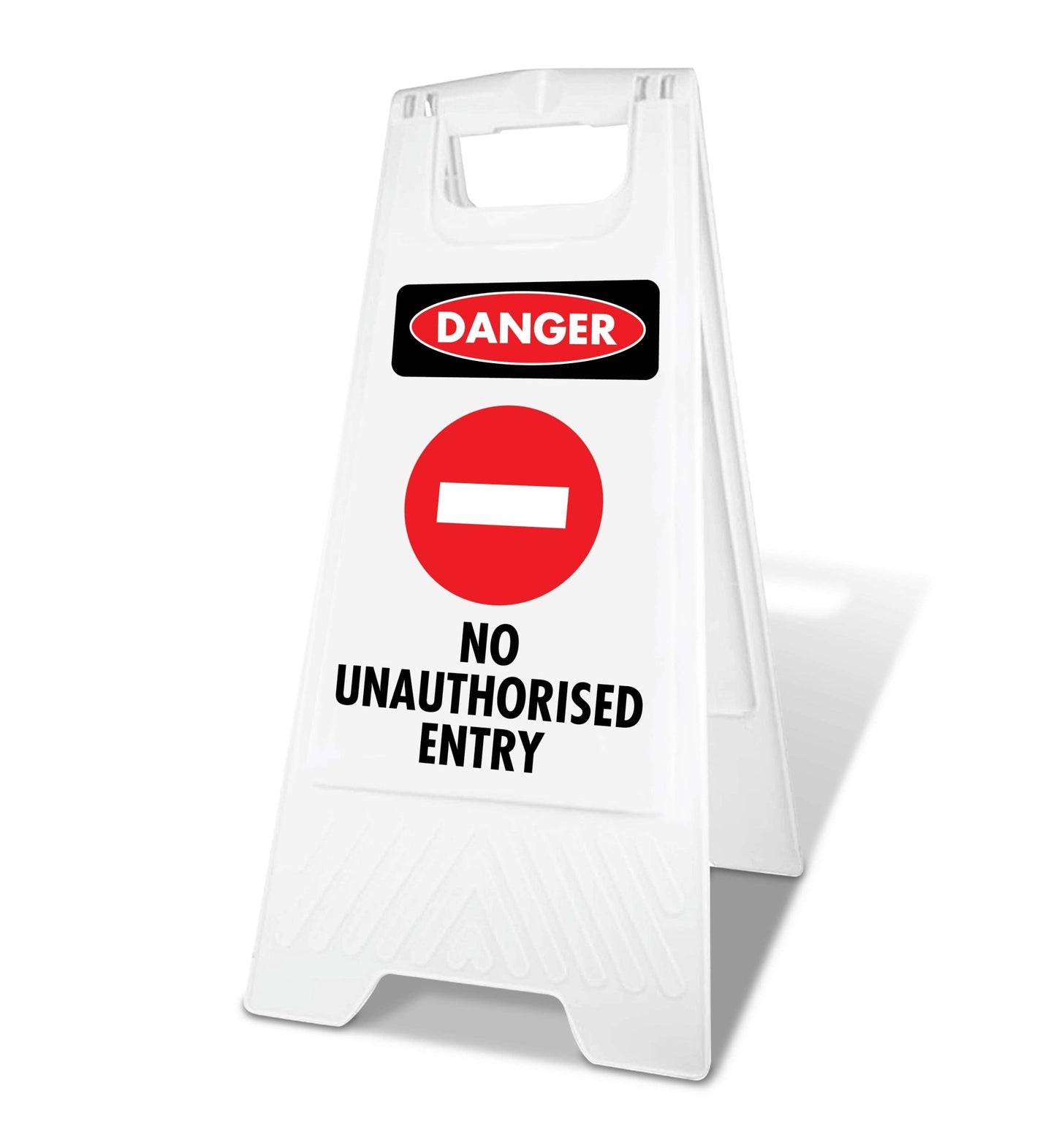 White A - Frame - Danger No Unauthorised Entry - New Signs