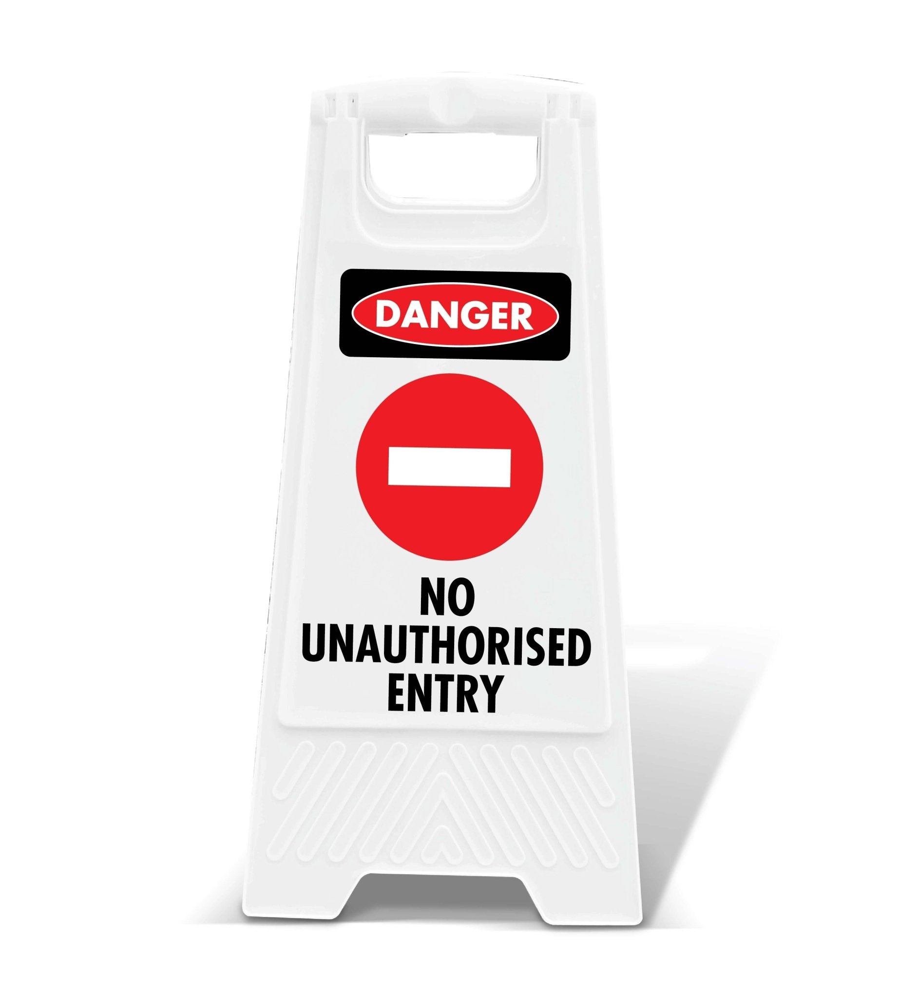 White A - Frame - Danger No Unauthorised Entry - New Signs
