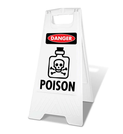 White A - Frame - Danger Poison - New Signs