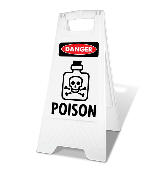 White A - Frame - Danger Poison - New Signs