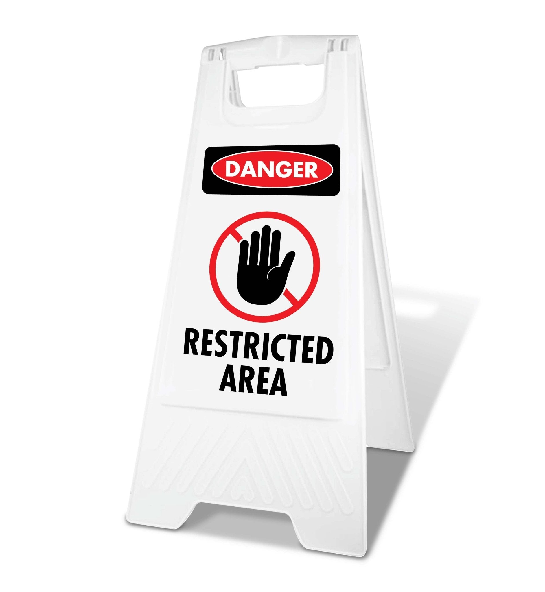 White A - Frame - Danger Restricted Area - New Signs