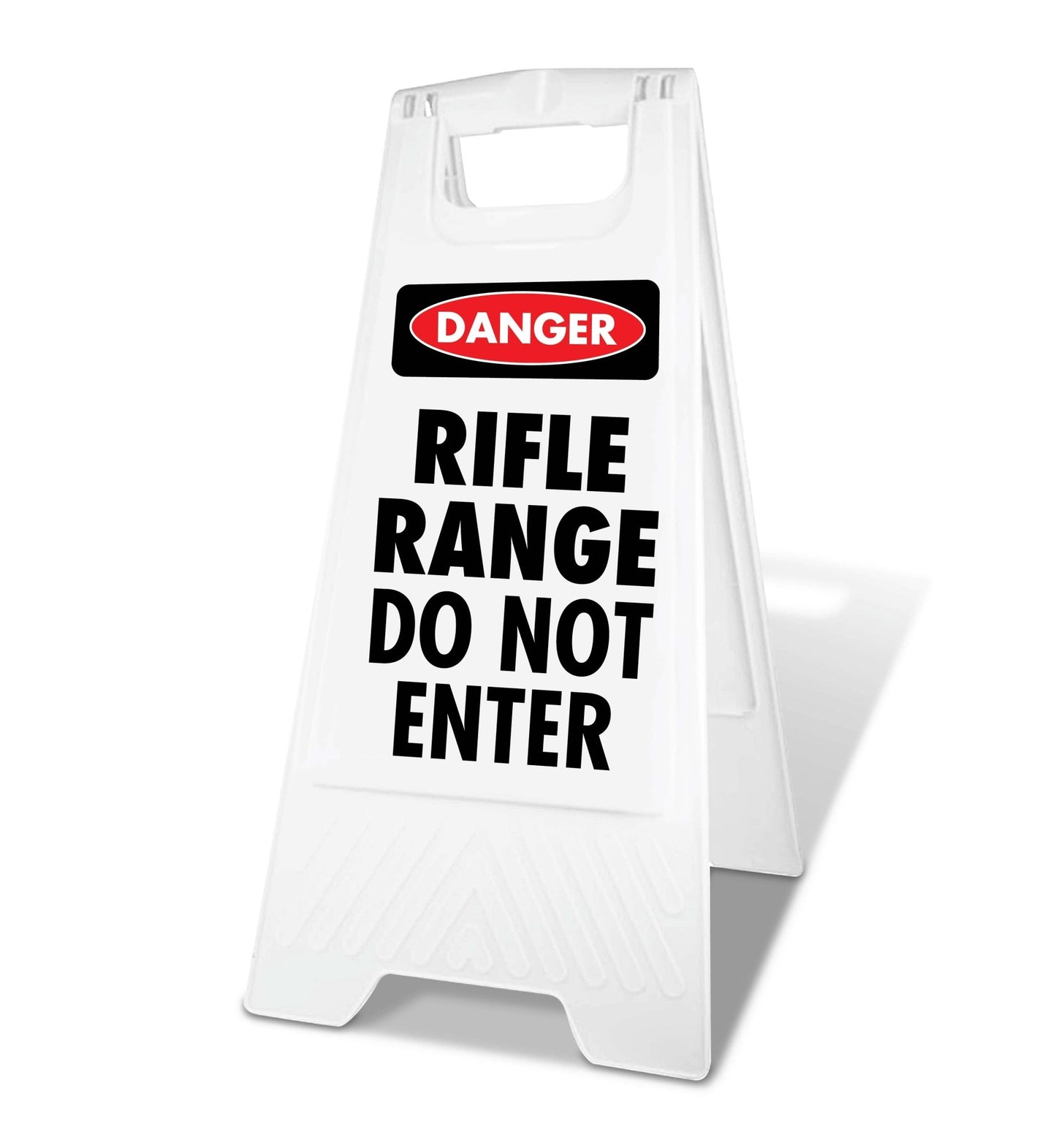 White A - Frame - Danger Rifle Range Do Not Enter - New Signs