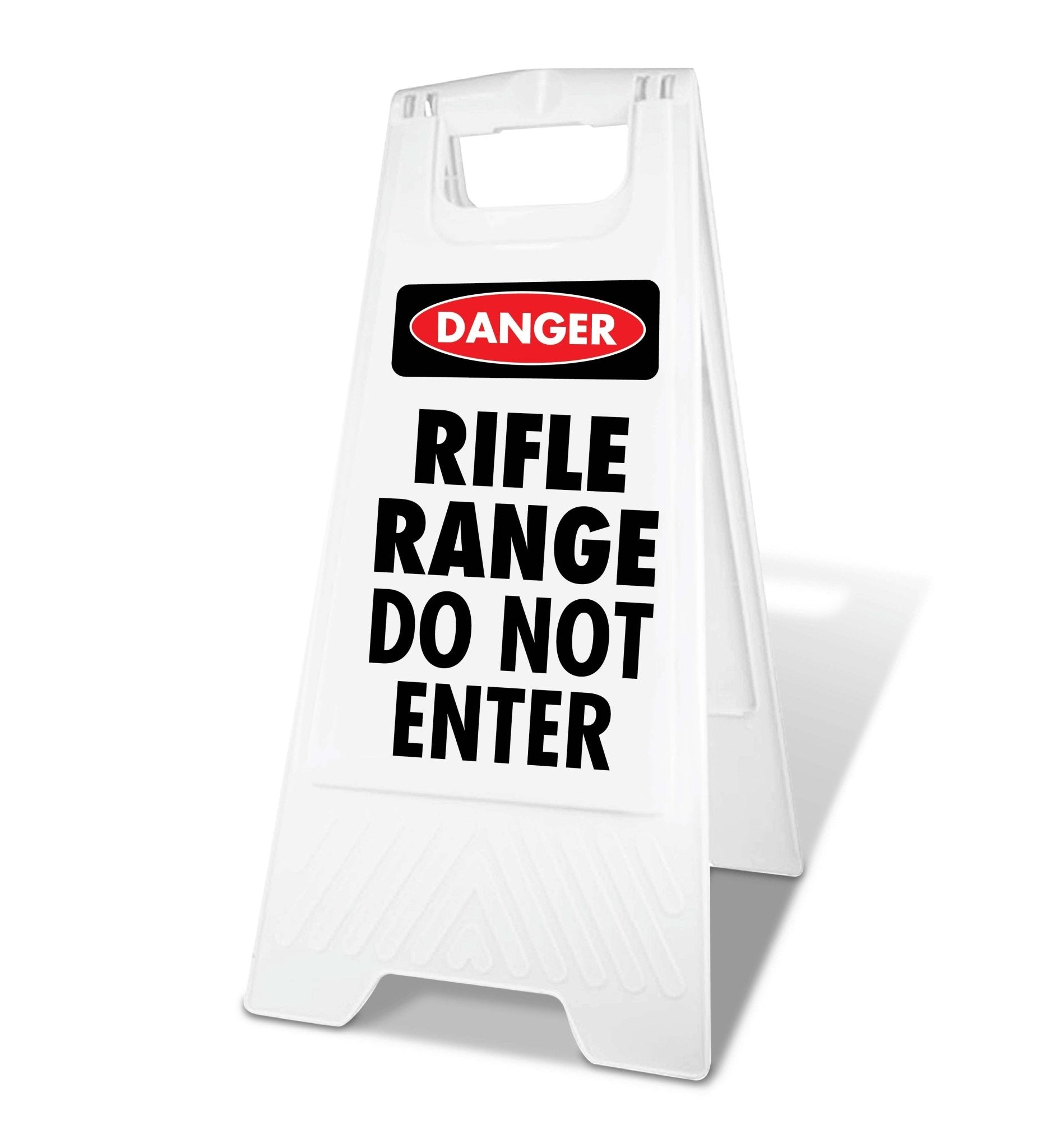 White A - Frame - Danger Rifle Range Do Not Enter - New Signs