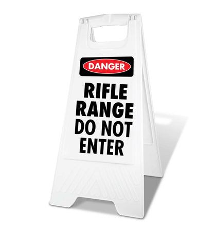 White A - Frame - Danger Rifle Range Do Not Enter - New Signs