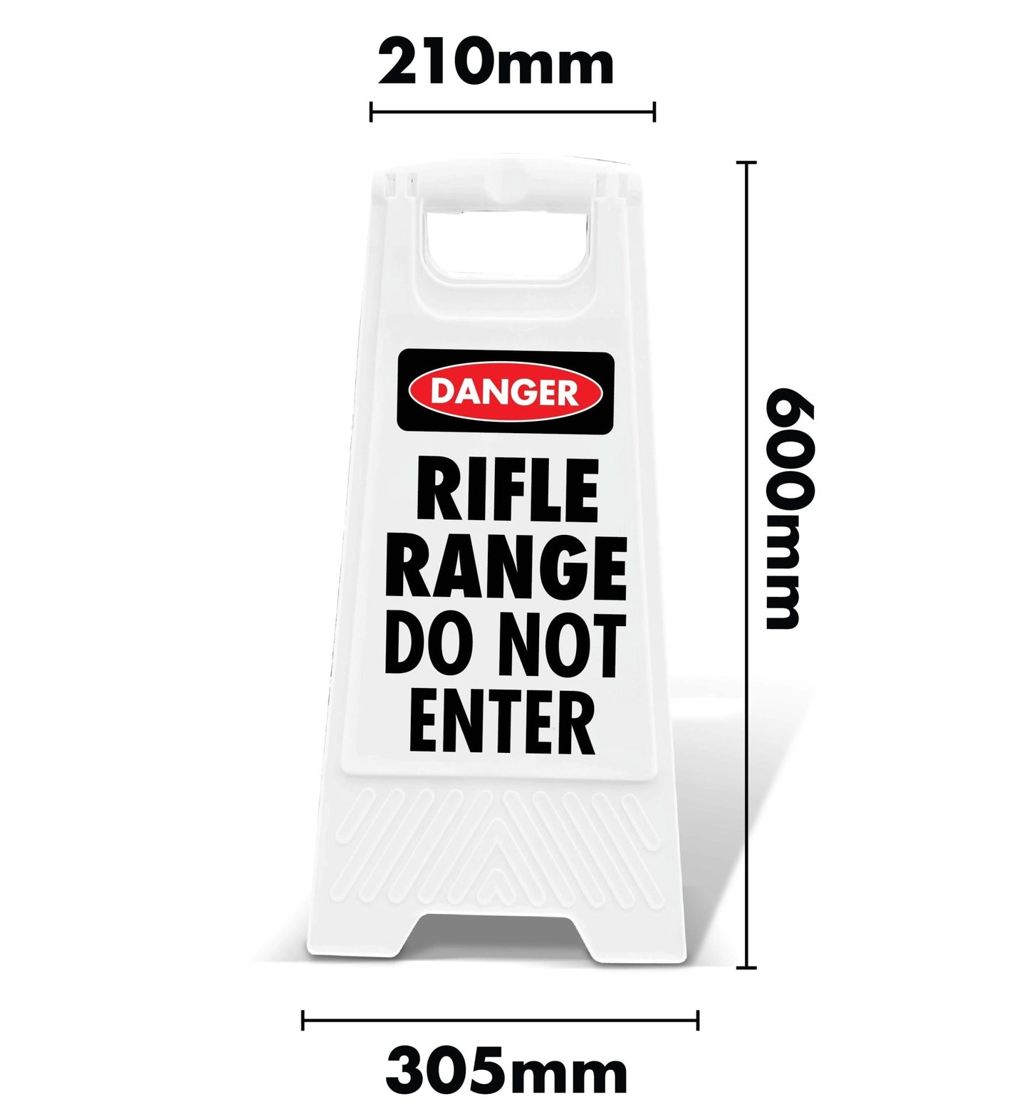 White A - Frame - Danger Rifle Range Do Not Enter - New Signs