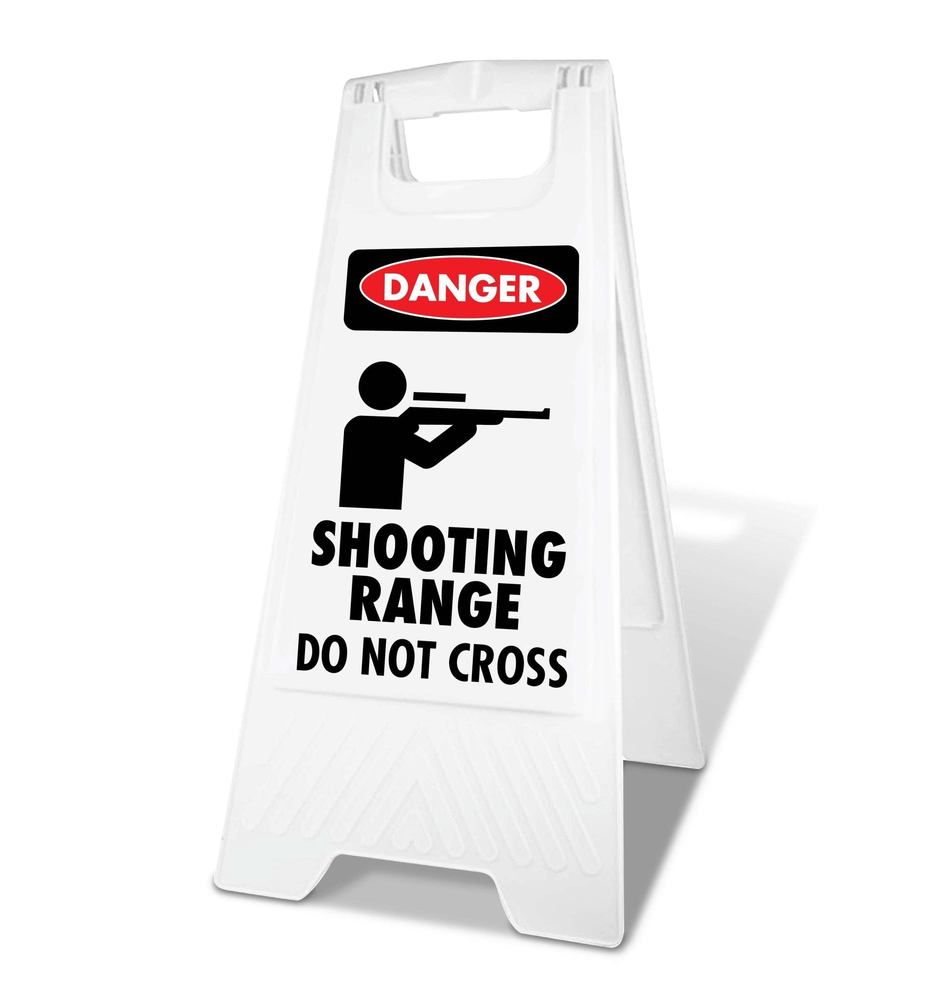 White A - Frame - Danger Shooting Range Do Not Cross - New Signs