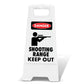White A - Frame - Danger Shooting Range Keep Out - New Signs