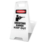 White A - Frame - Danger Shooting Range Keep Out - New Signs