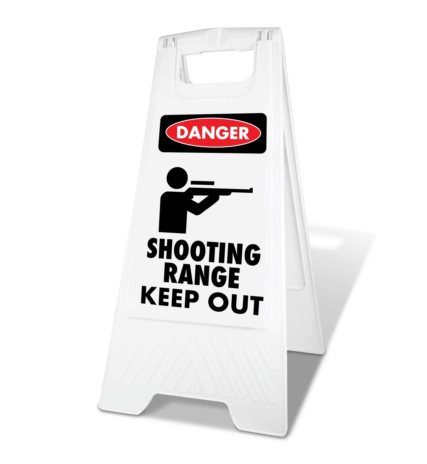 White A - Frame - Danger Shooting Range Keep Out - New Signs