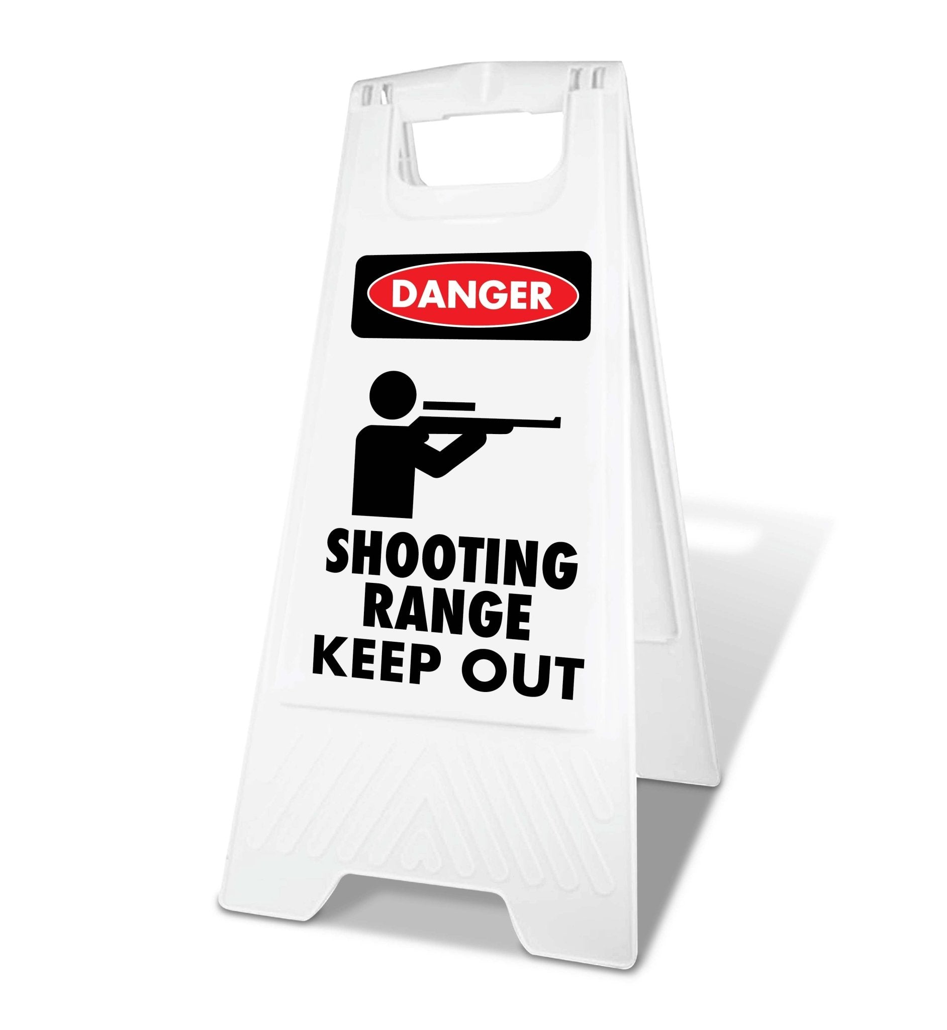 White A - Frame - Danger Shooting Range Keep Out - New Signs