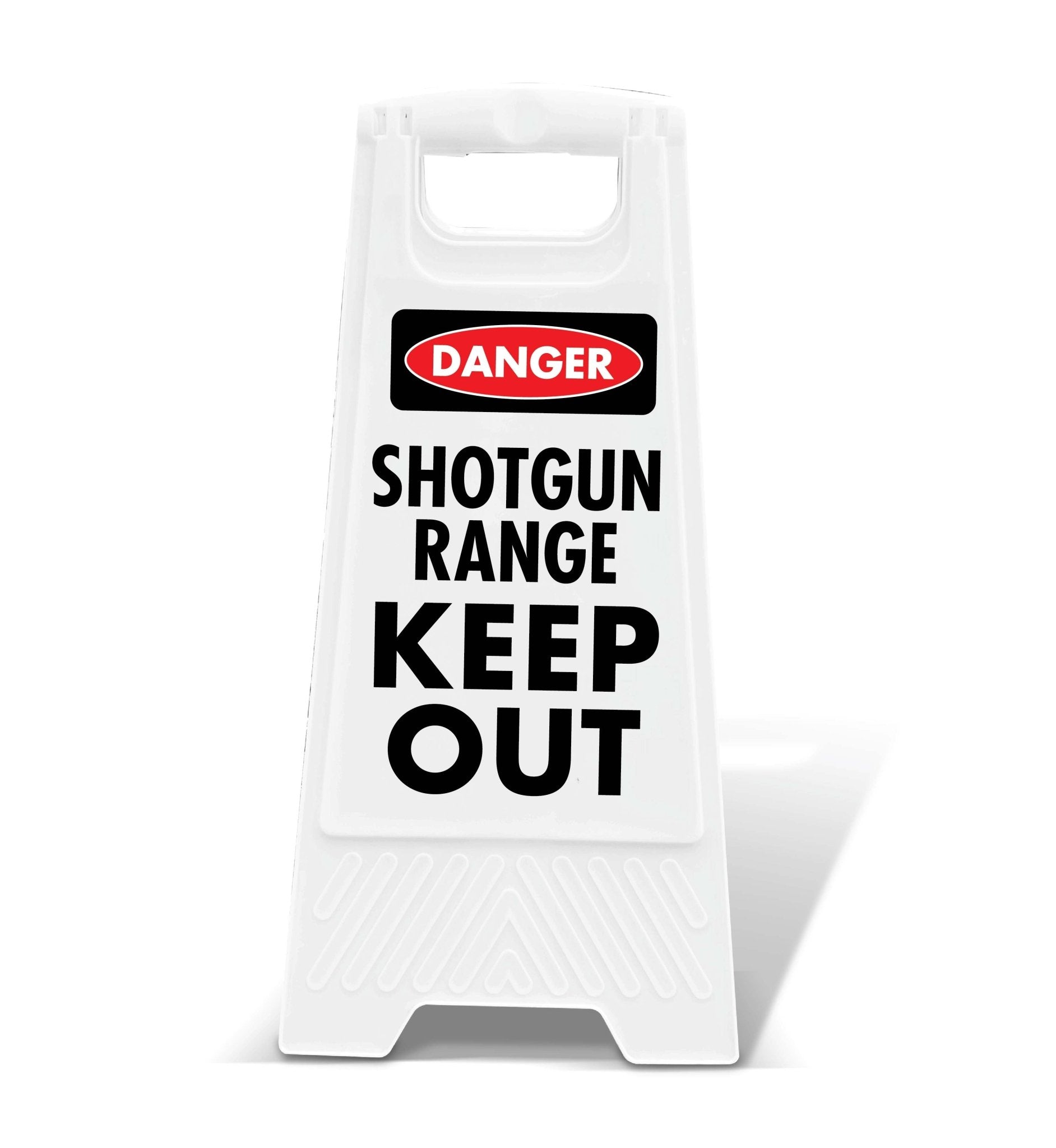 White A - Frame - Danger Shotgun Range Keep Out - New Signs