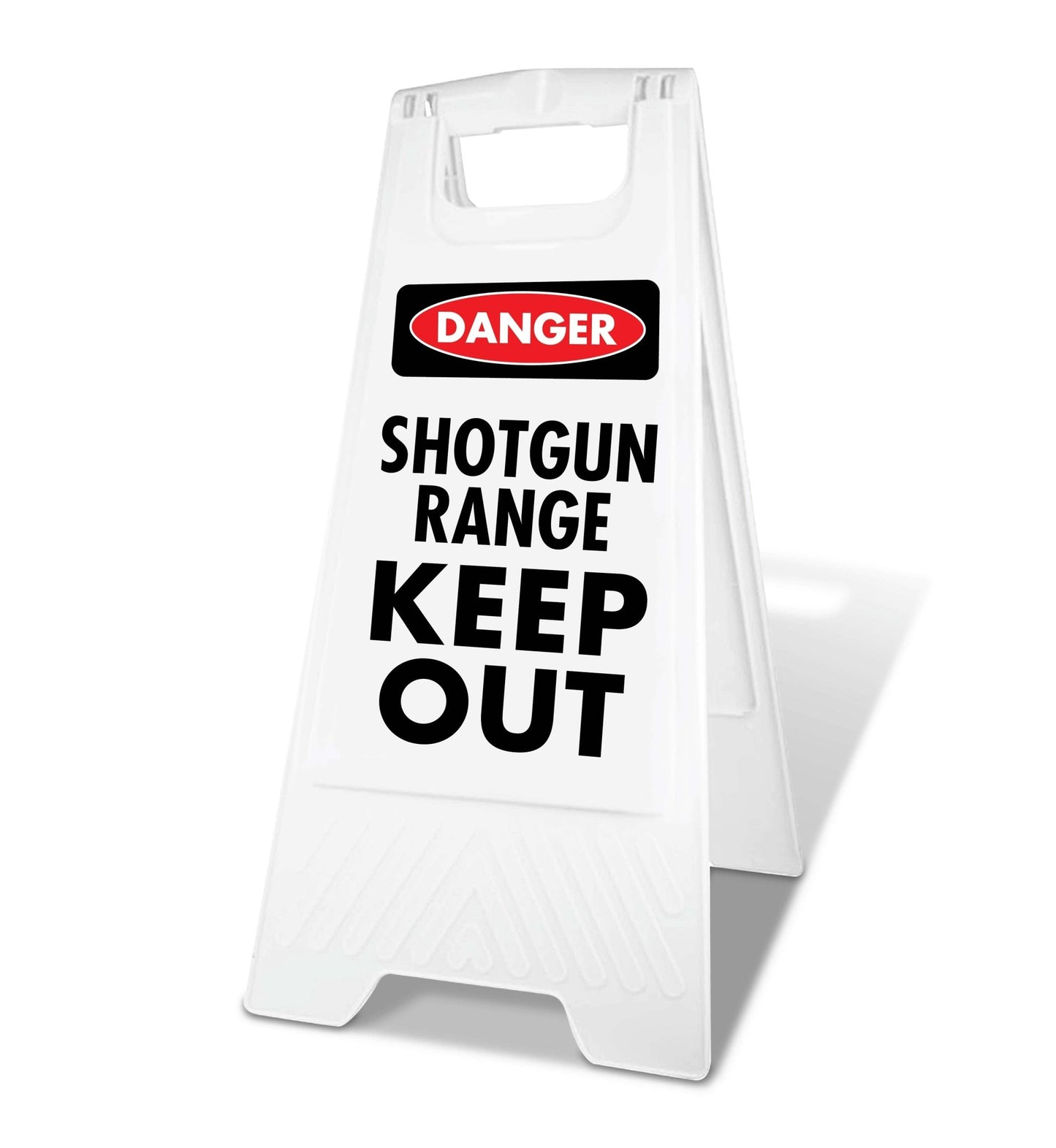 White A - Frame - Danger Shotgun Range Keep Out - New Signs