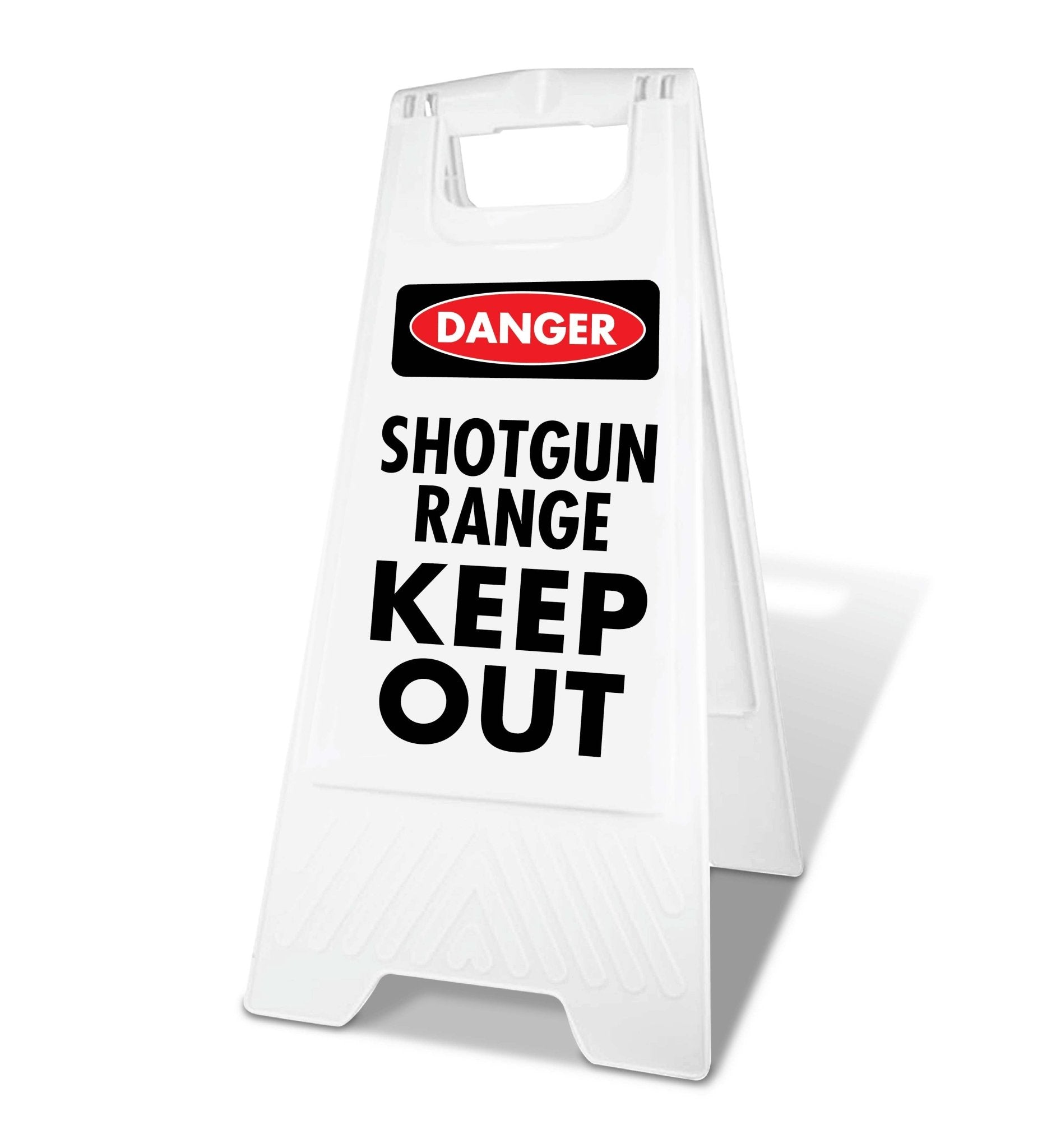 White A - Frame - Danger Shotgun Range Keep Out - New Signs
