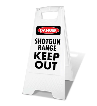White A - Frame - Danger Shotgun Range Keep Out - New Signs
