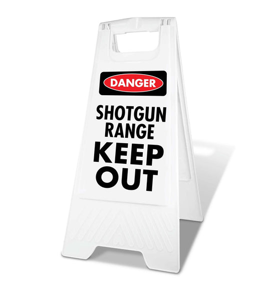 White A - Frame - Danger Shotgun Range Keep Out - New Signs