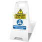 White A - Frame - Danger Silica Dust Approved Respirator - New Signs