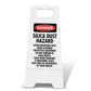 White A - Frame - Danger Silica Dust Hazard Avoid Breathing Dust - New Signs