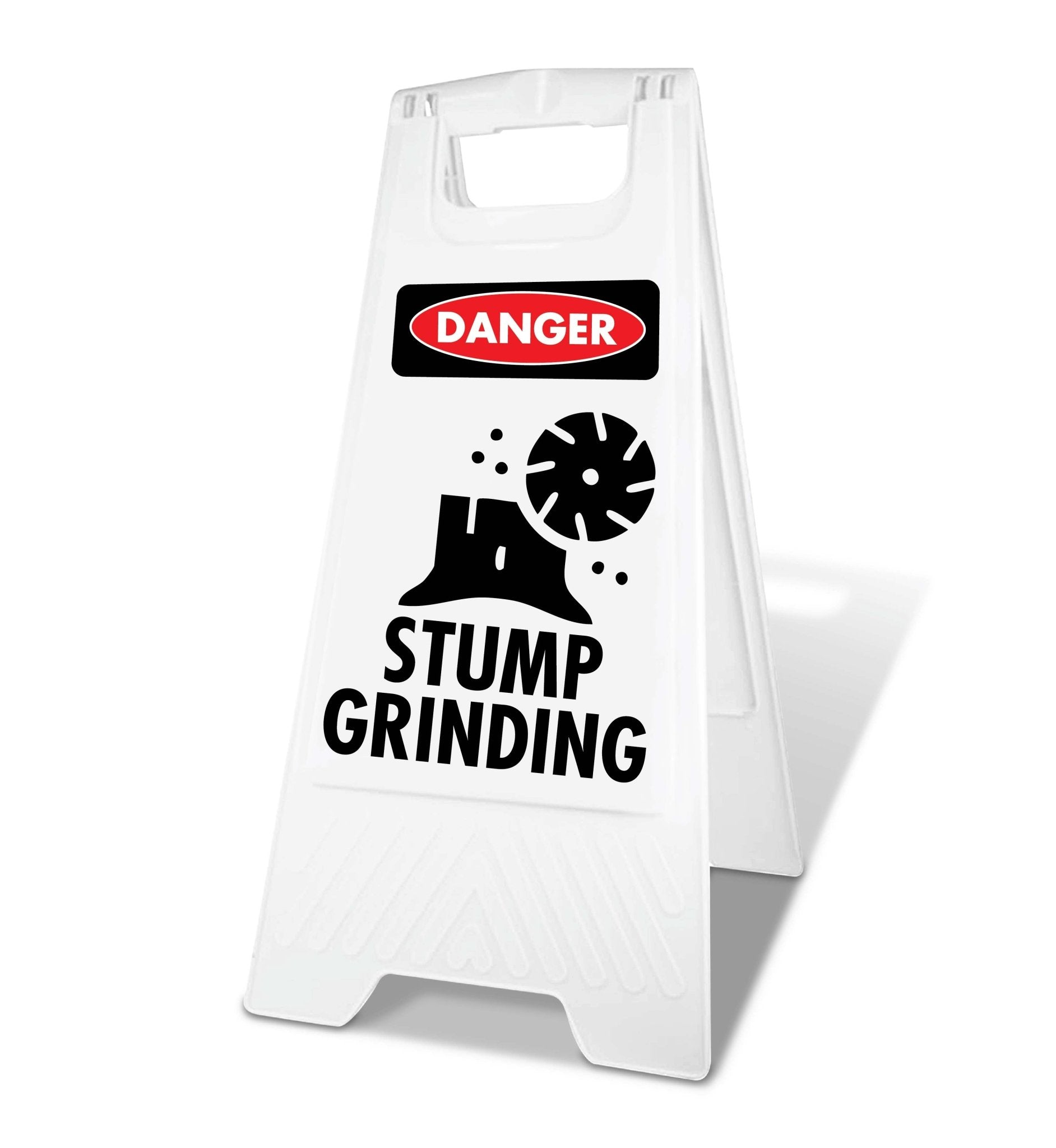 White A - Frame - Danger Stump Grinding - New Signs