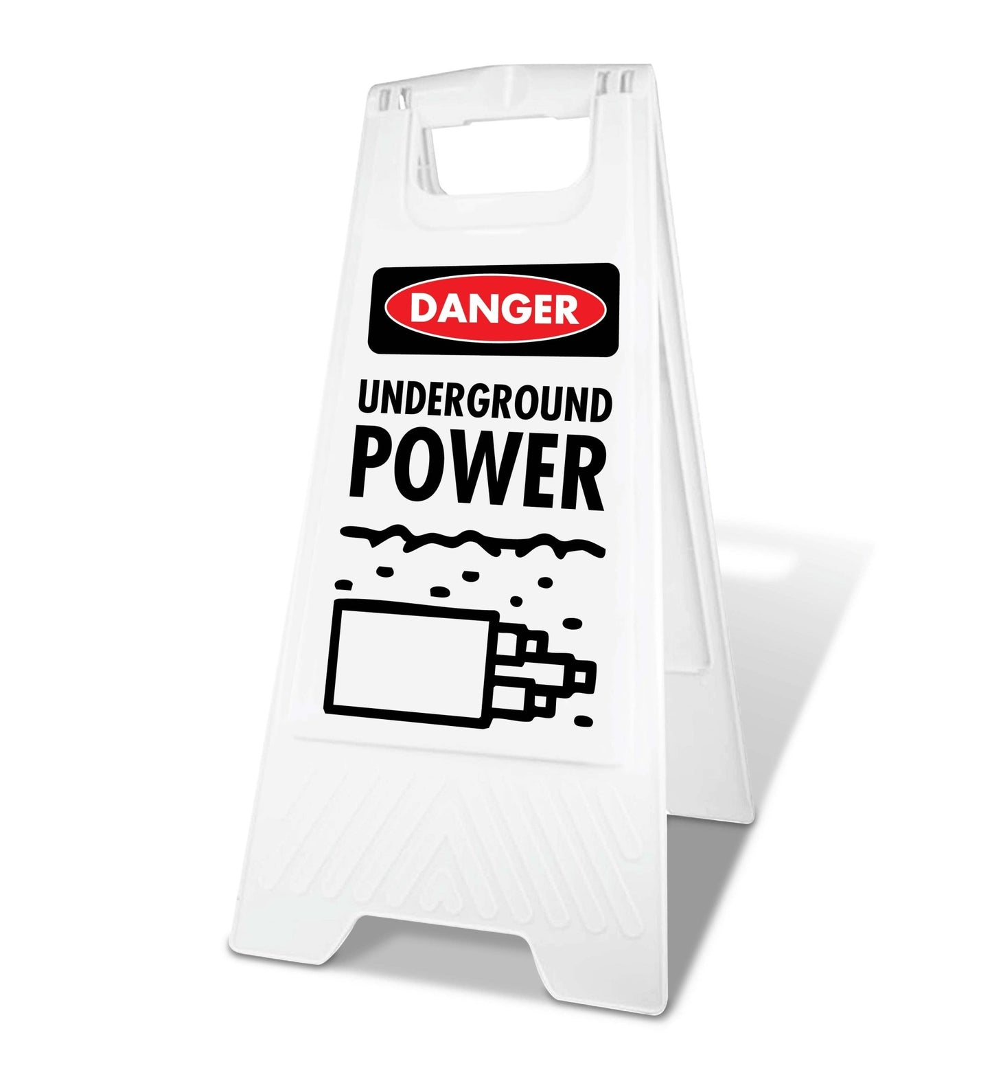 White A - Frame - Danger Underground Power - New Signs