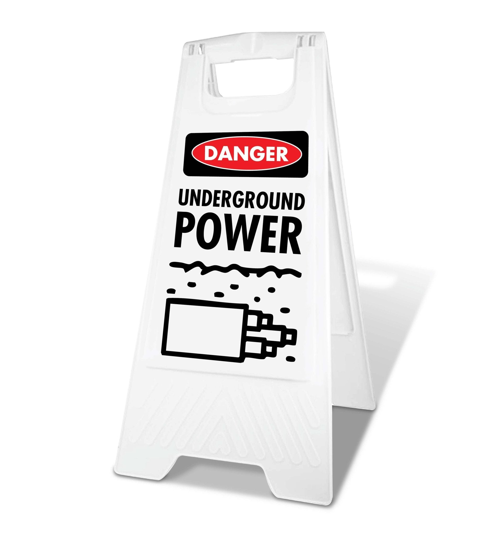 White A - Frame - Danger Underground Power - New Signs