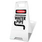 White A - Frame - Danger Underground Water Pipe - New Signs