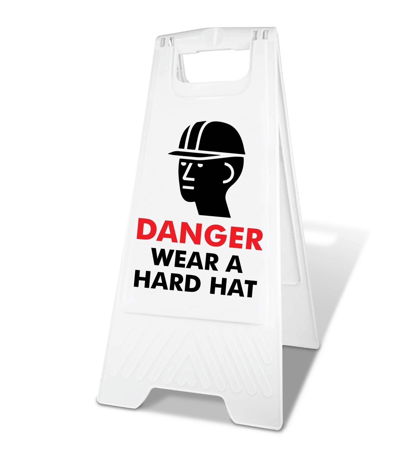 White A - Frame - Danger Wear A Hard Hat - New Signs