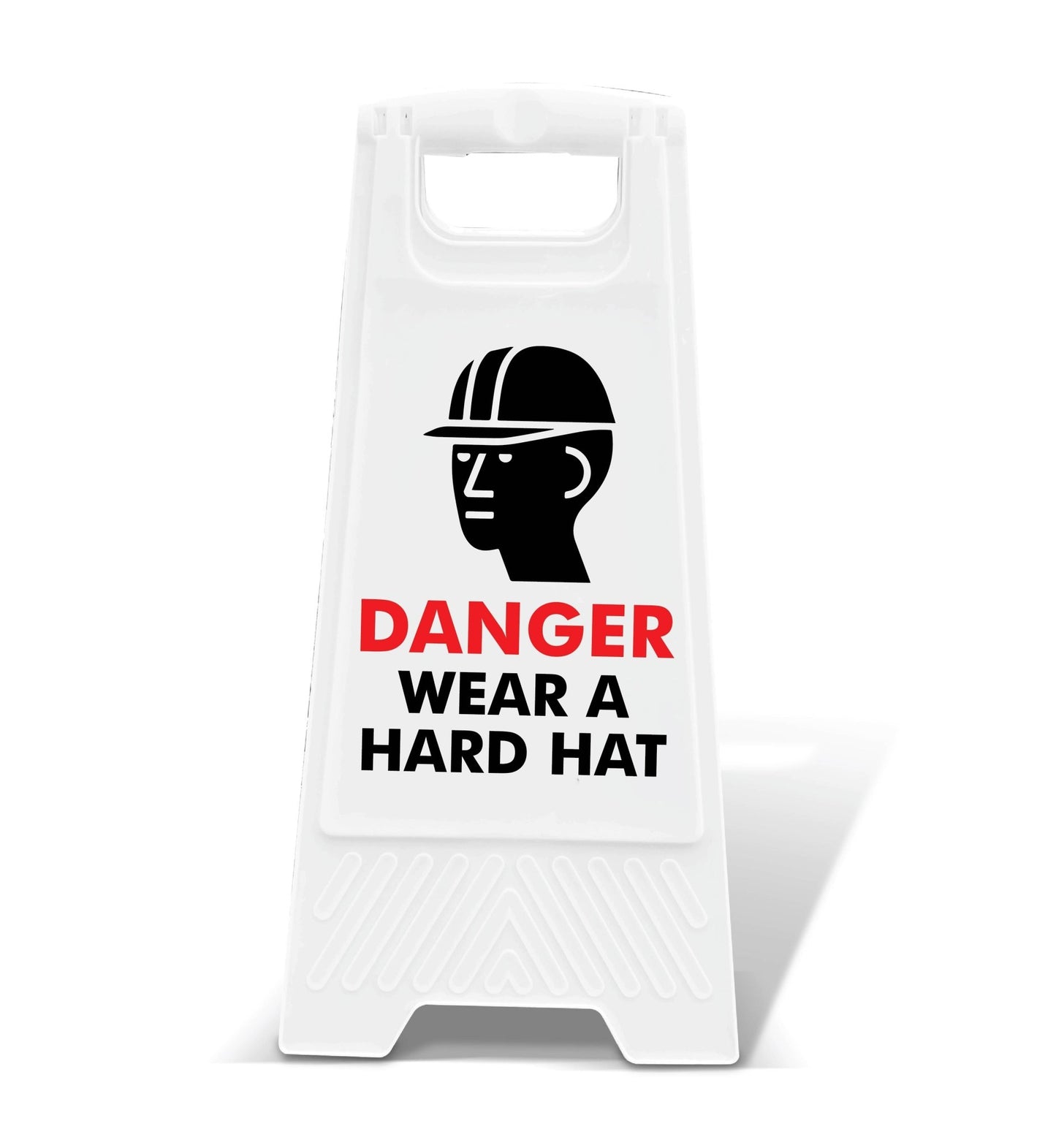White A - Frame - Danger Wear A Hard Hat - New Signs