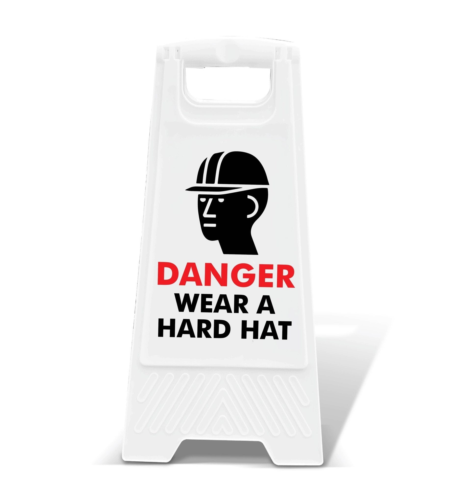 White A - Frame - Danger Wear A Hard Hat - New Signs