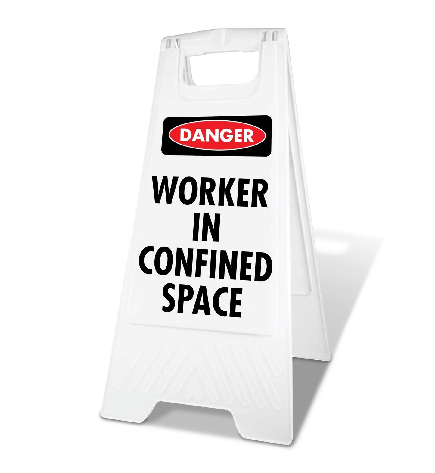 White A - Frame - Danger Worker In Confined Space - New Signs