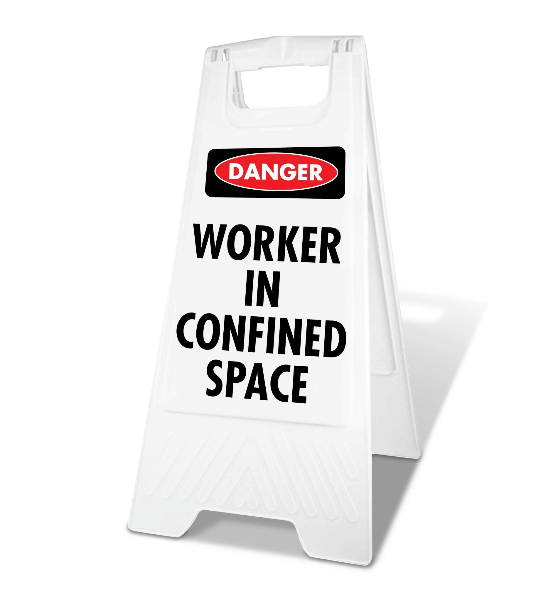 White A - Frame - Danger Worker In Confined Space - New Signs