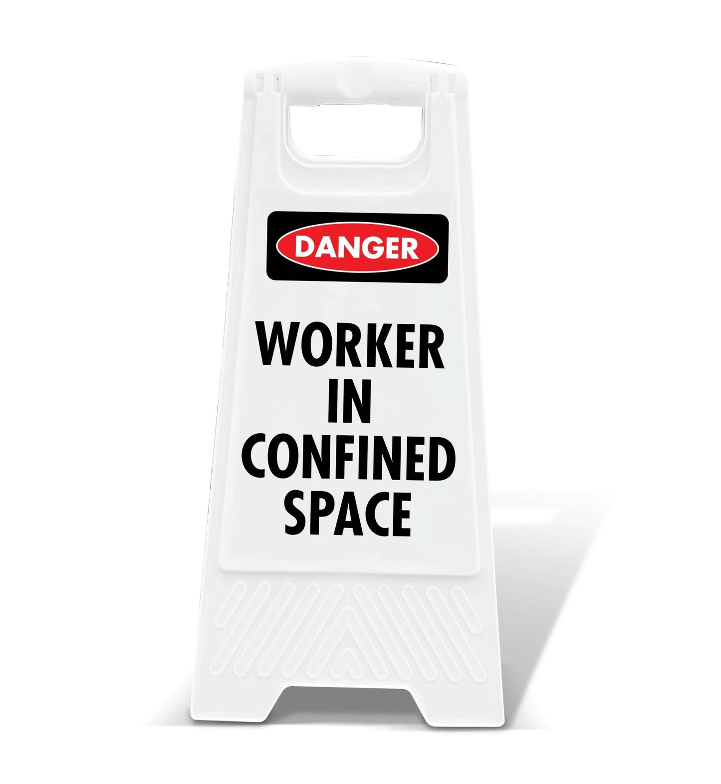 White A - Frame - Danger Worker In Confined Space - New Signs