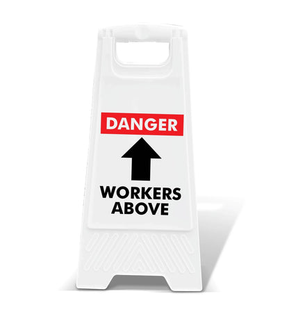 White A - Frame - Danger Workers Above - New Signs
