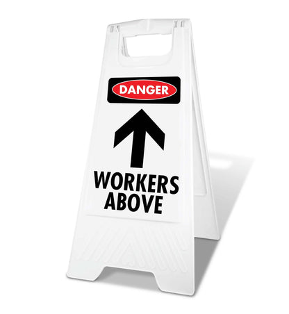White A - Frame - Danger Workers Above - New Signs