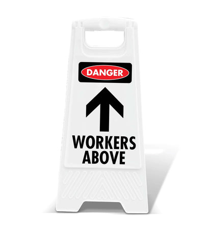 White A - Frame - Danger Workers Above - New Signs