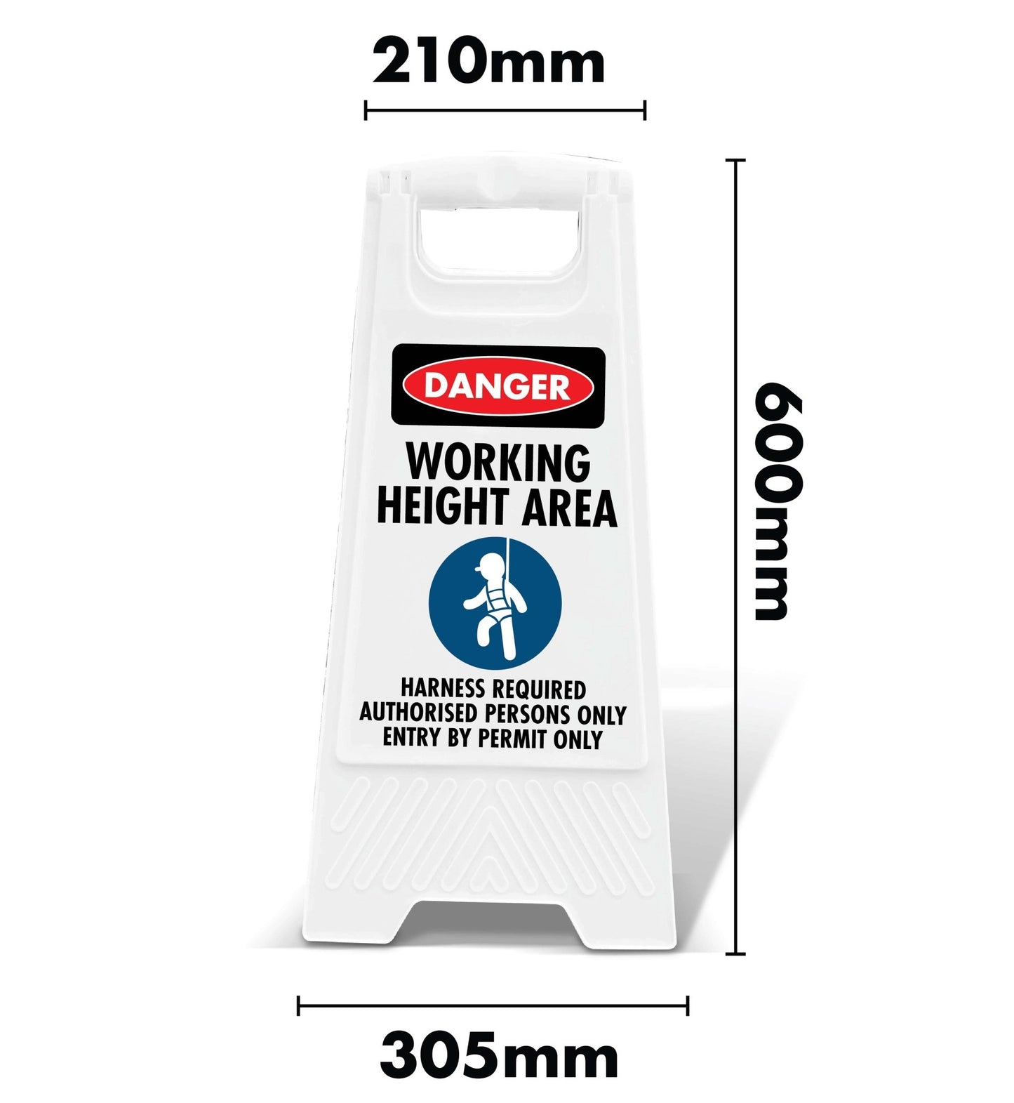 White A - Frame - Danger Working Height Area - New Signs
