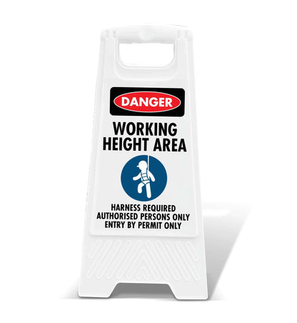 White A - Frame - Danger Working Height Area - New Signs