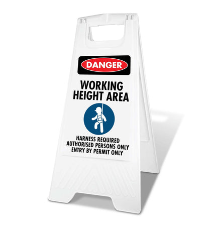 White A - Frame - Danger Working Height Area - New Signs