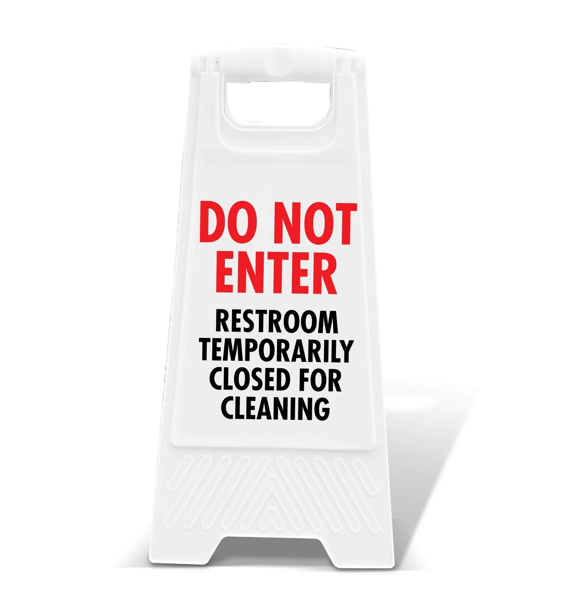 White A - Frame - Do Not Enter Restroom Temporarily Closed For Cleaning - New Signs