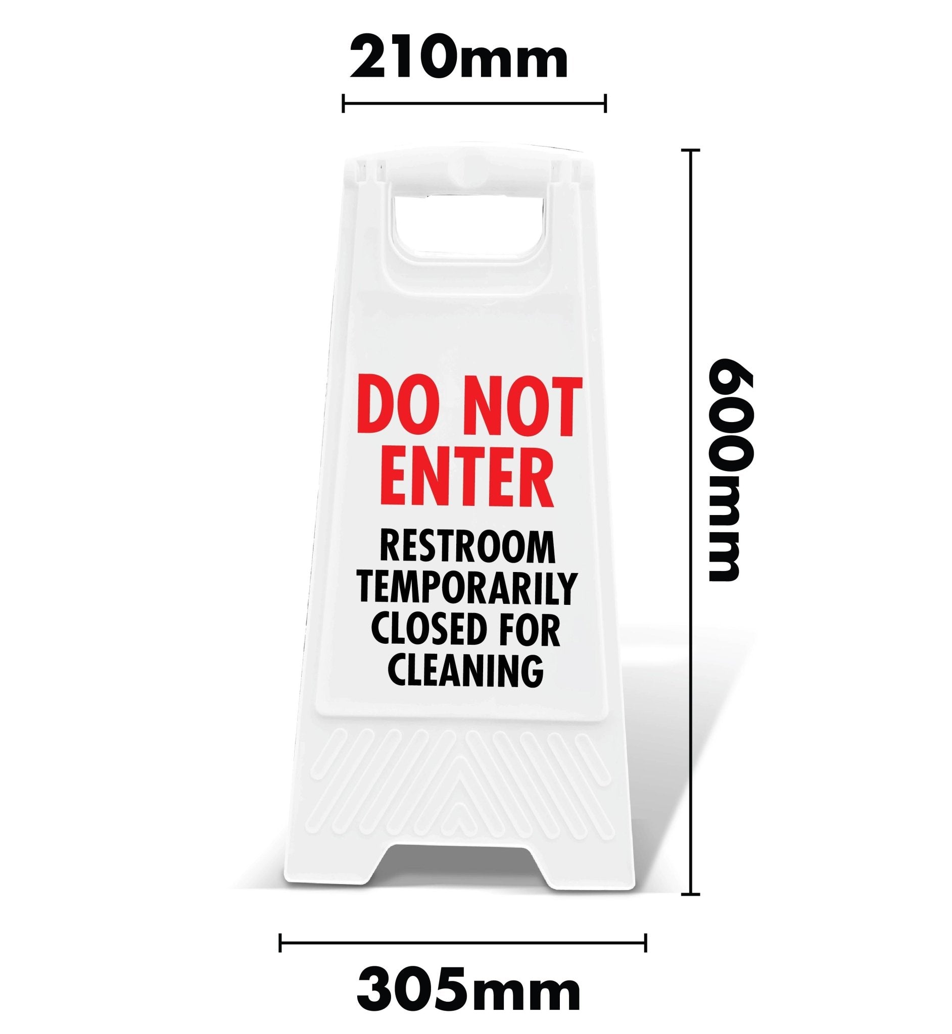 White A - Frame - Do Not Enter Restroom Temporarily Closed For Cleaning - New Signs