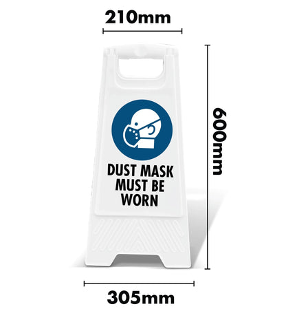 White A - Frame - Dust Mask Must Be Worn - New Signs